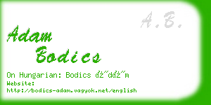 adam bodics business card